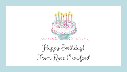 Birthday Cake Folded Enclosure Cards